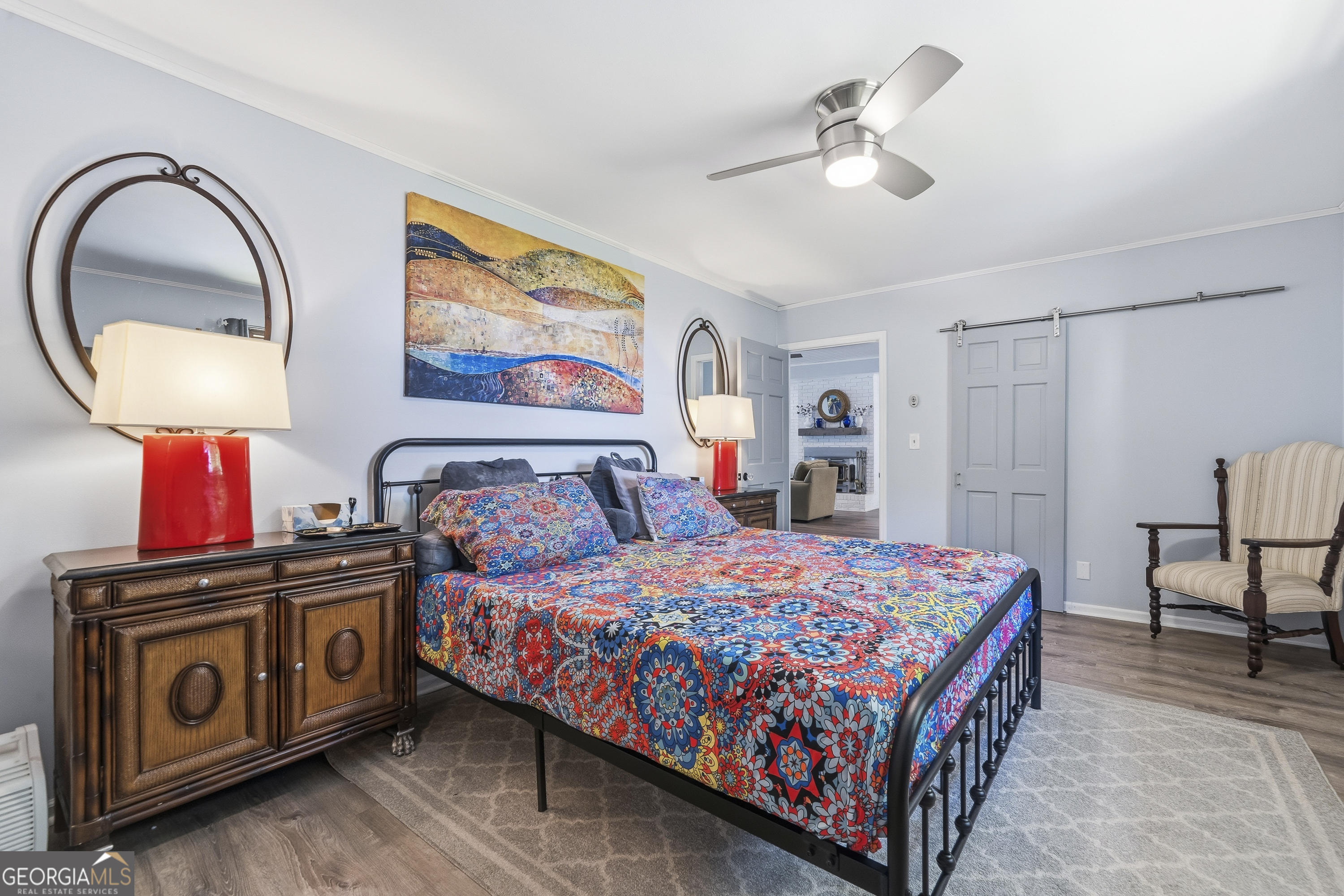 118 Hickory Point Buckhead, GA 30625 - Photo 29 of 69 a bedroom with a bed and dresser with mirror