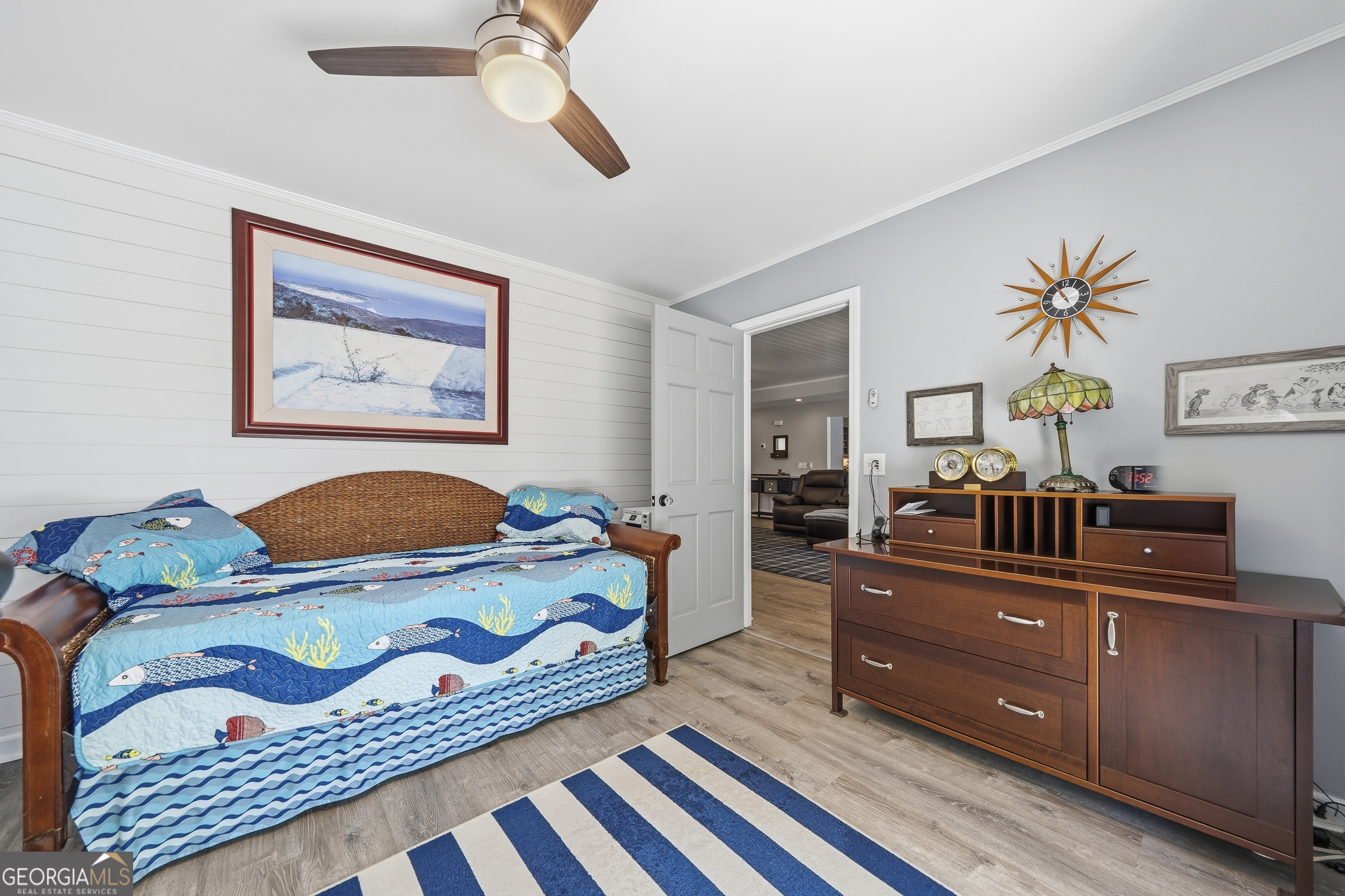 118 Hickory Point Buckhead, GA 30625 - Photo 42 of 69 a bedroom with a bed and wooden floor