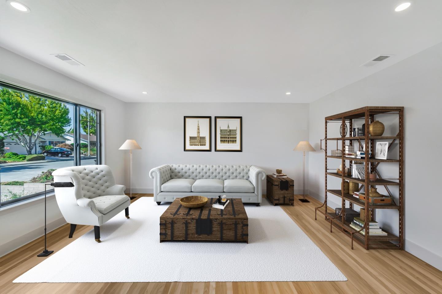 890 Quintinia Drive Sunnyvale, CA 94086 - Photo 12 of 37 a living room with furniture lamp and a large window