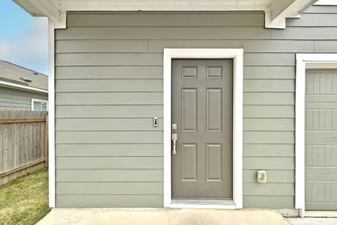 a view of front door of house