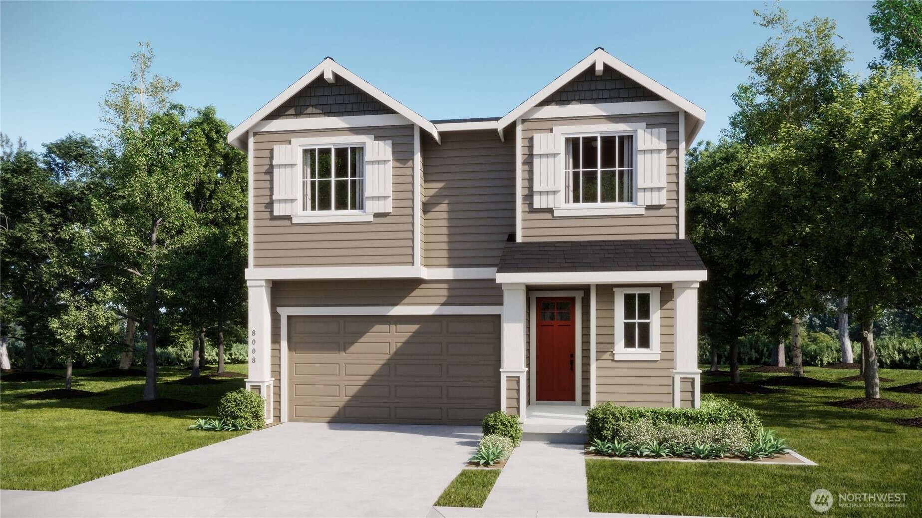 323 182nd Place Southeast Bothell, WA 98012 - Photo 1 of 1 a front view of a house with garden