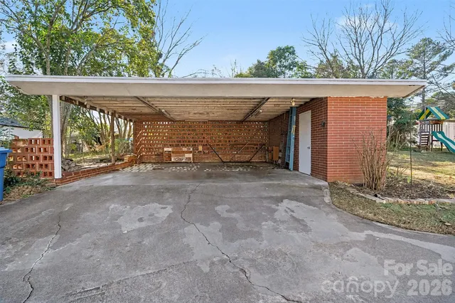 a view of a car garage
