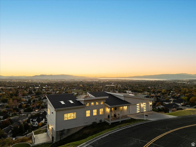 1800 Spring Oaks Drive Springville, UT 84663 - Photo 4 of 68 Aerial view at dusk of a mountain view
