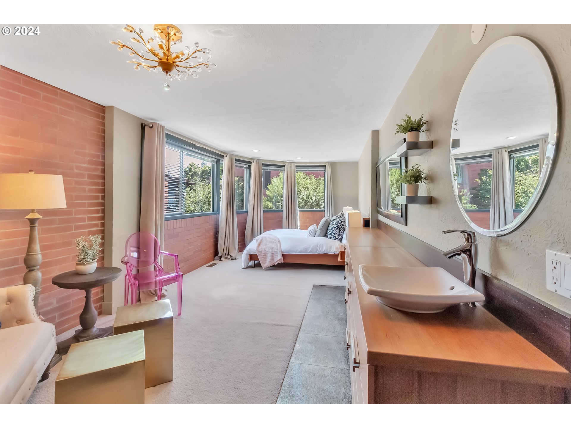 106 High Street Eugene, OR 97401 - Photo 10 of 46 a bedroom with furniture and a large window