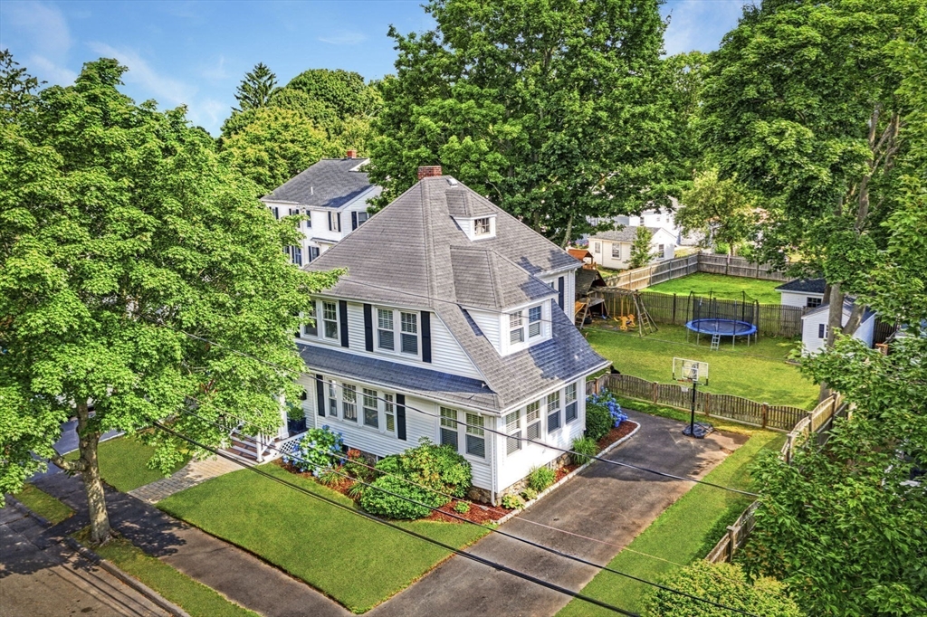 6 Pilgrim Road Marblehead, MA 01945 - Photo 37 of 42 a aerial view of a house with a yard