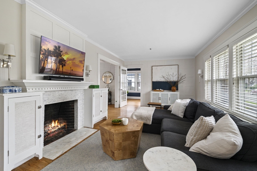 6 Pilgrim Road Marblehead, MA 01945 - Photo 4 of 42 a living room with furniture fireplace and window