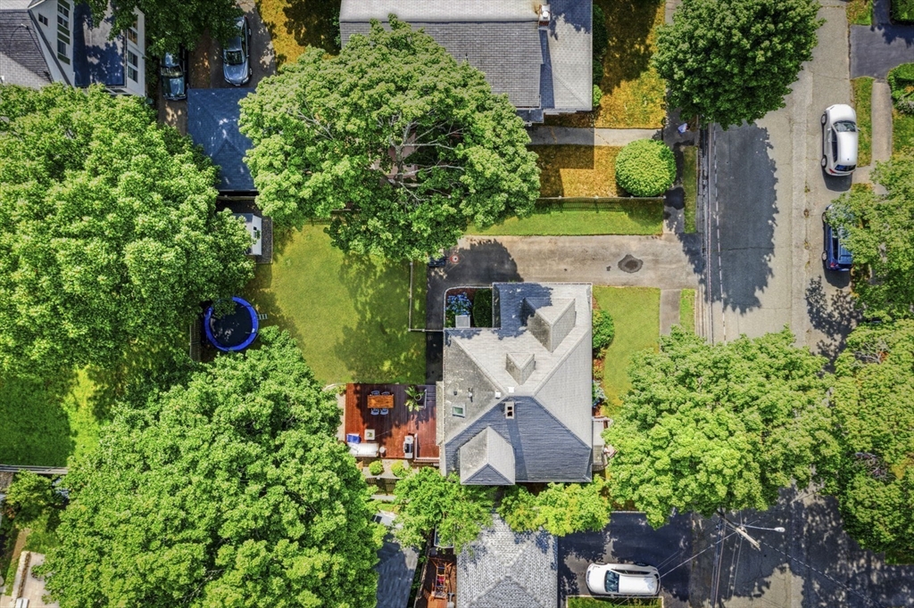 6 Pilgrim Road Marblehead, MA 01945 - Photo 41 of 42 an aerial view of a house with a yard and garden