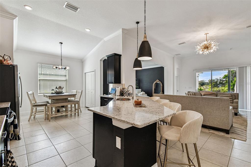 1039 Davis Heather Circle Seffner, FL 33584 - Photo 5 of 27 a dining room with furniture a chandelier and window