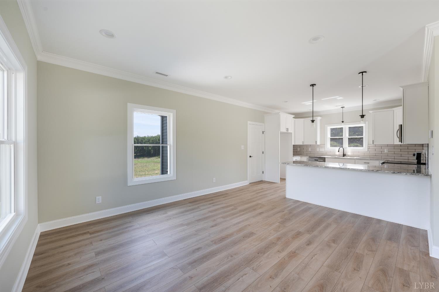 272 Marshall Mill Road Gladys, VA 24554 - Photo 14 of 71 a view of kitchen with wooden floor and window
