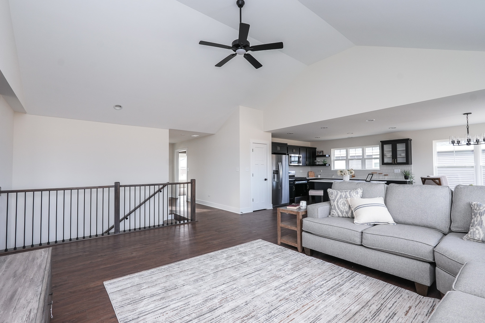 1009 Spring Street Manteno, IL 60950 - Photo 25 of 36 a living room with furniture and a wooden floor