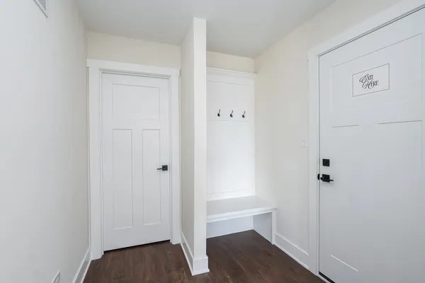 a bathroom with a sink and vanity