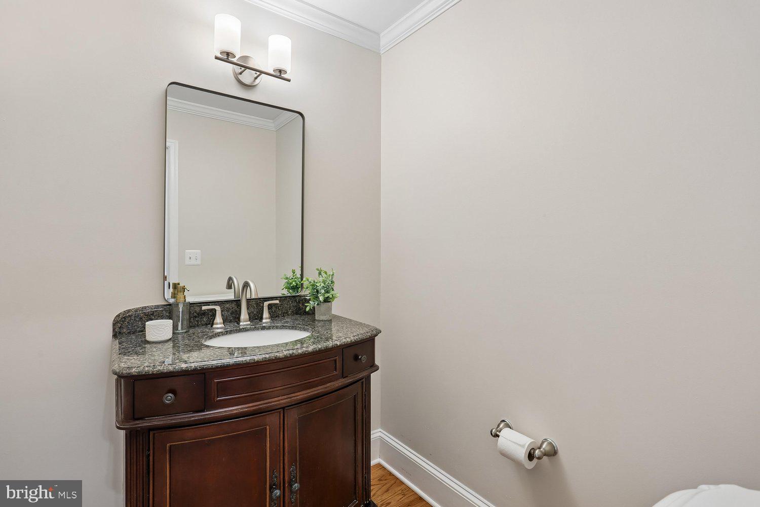 20920 Sunnyacres Road Gaithersburg, MD 20882 - Photo 27 of 64 Main level powder room with granite vanity