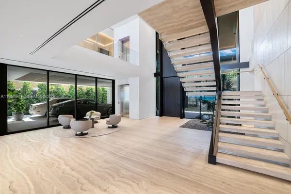 a view of a terrace with furniture