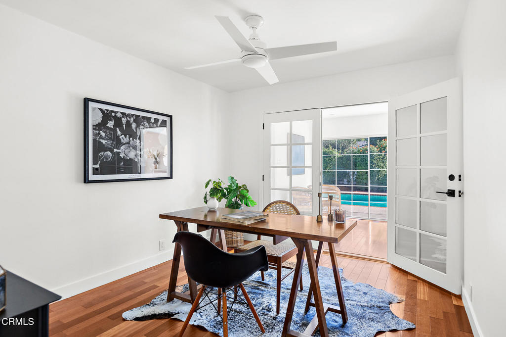 1010 Pepperhill Road Pasadena, CA 91107 - Photo 16 of 35 a view of a dining room with furniture window and wooden floor