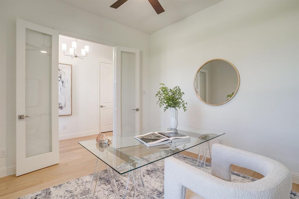 324 Slimp Bluff Azle, TX 76020 - Photo 16 of 35 a bathroom with a sink a mirror and a shower