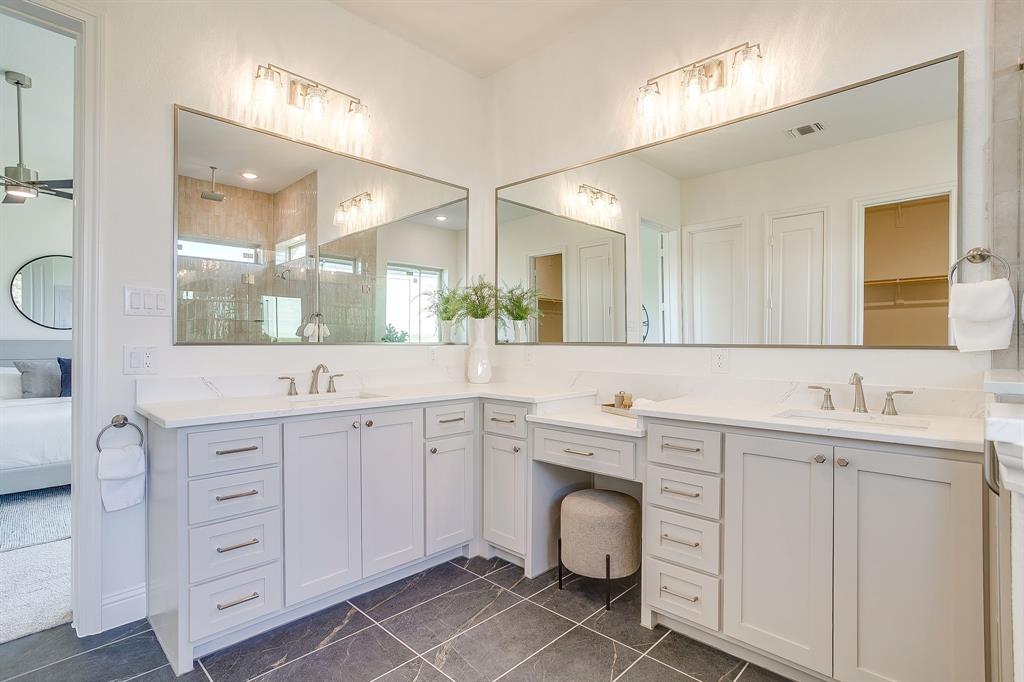 324 Slimp Bluff Azle, TX 76020 - Photo 19 of 35 a spacious bathroom with a double vanity sink mirror and