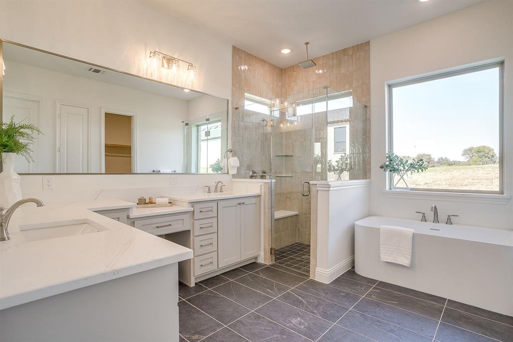 324 Slimp Bluff Azle, TX 76020 - Photo 20 of 35 a bathroom with a sink double vanity and a mirror