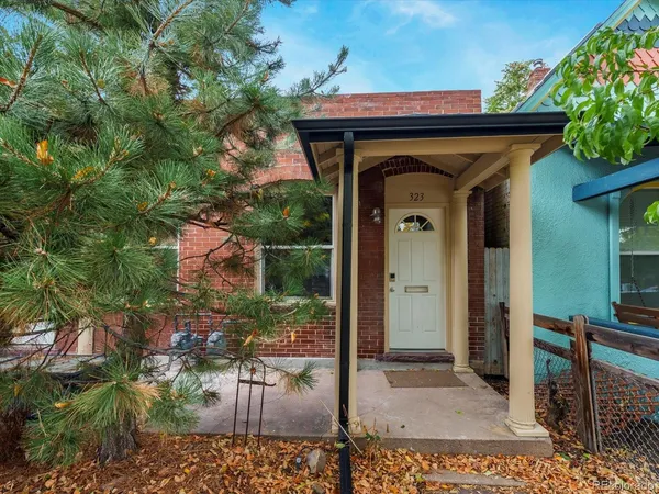 a view of a wooden door