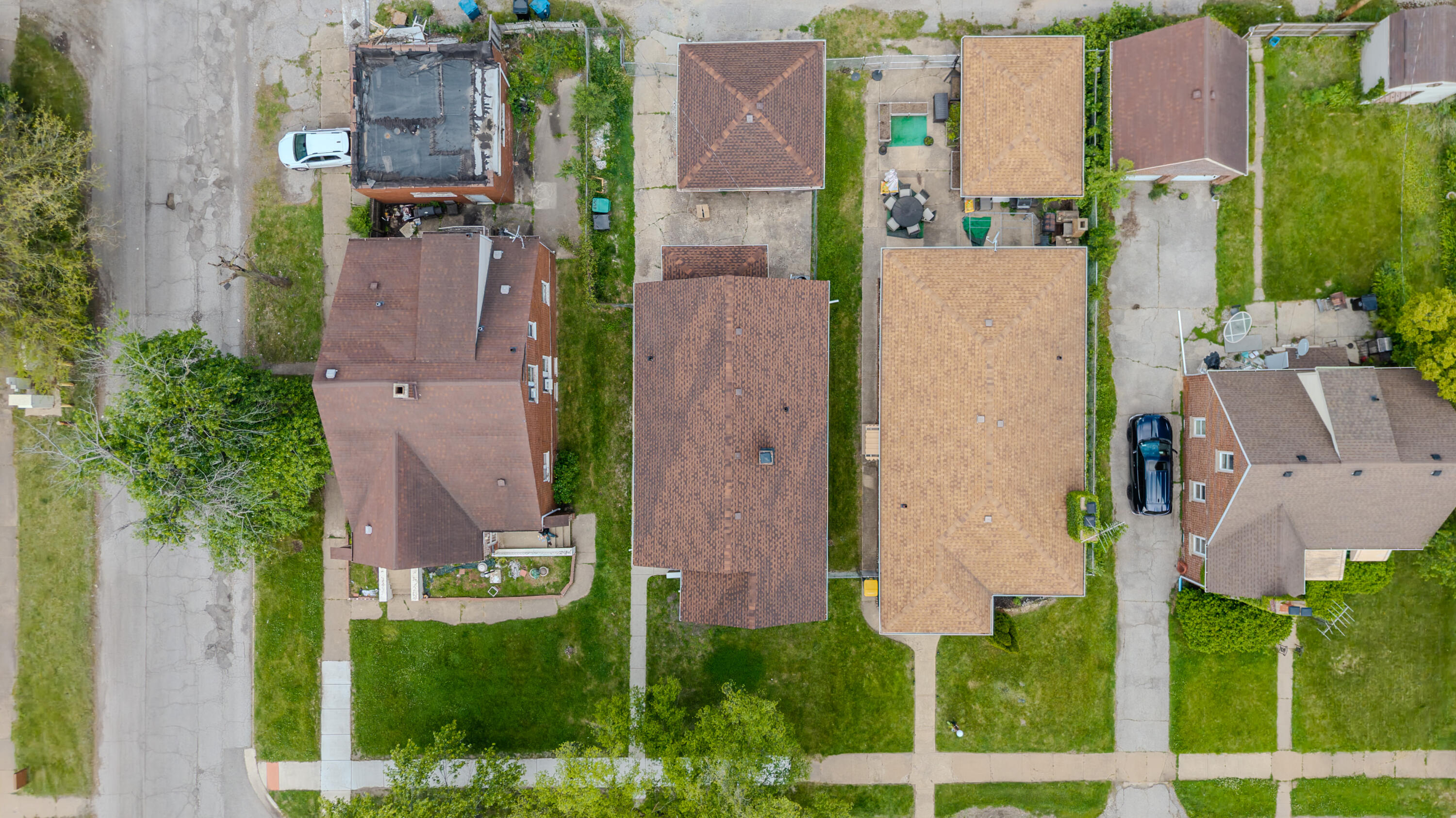 3678 Jackson Street Gary, IN 46408 - Photo 27 of 27 an aerial view of residential houses with outdoor space and parking
