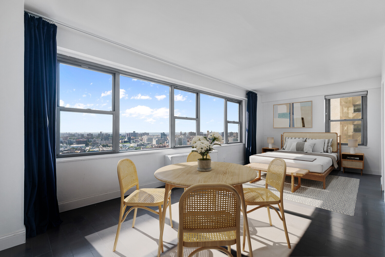 1020 Grand Concourse, Unit 20B Bronx, NY 10451 - Photo 2 of 10 a dining room with furniture window and wooden floor
