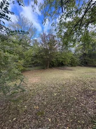 a view of a green field with lots of bushes