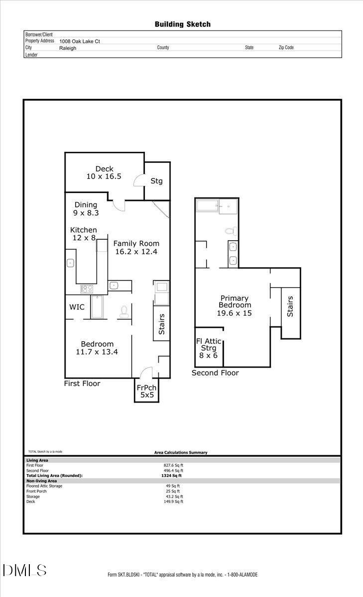 1008 Oak Lake Court Raleigh, NC 27606 - Photo 34 of 34 Floor Plan