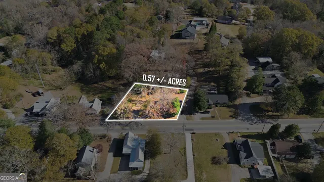 an aerial view of multiple house