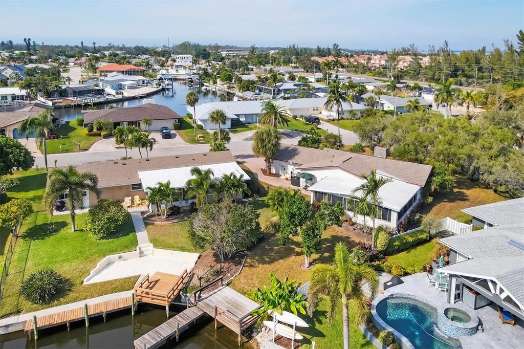 4419 Mangrove Point Road Bradenton, FL 34210 - Photo 31 of 40 an aerial view of a house with a lake view