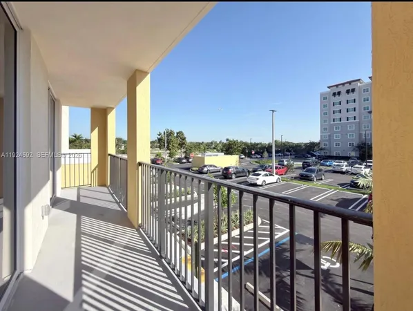 a view of balcony with city view