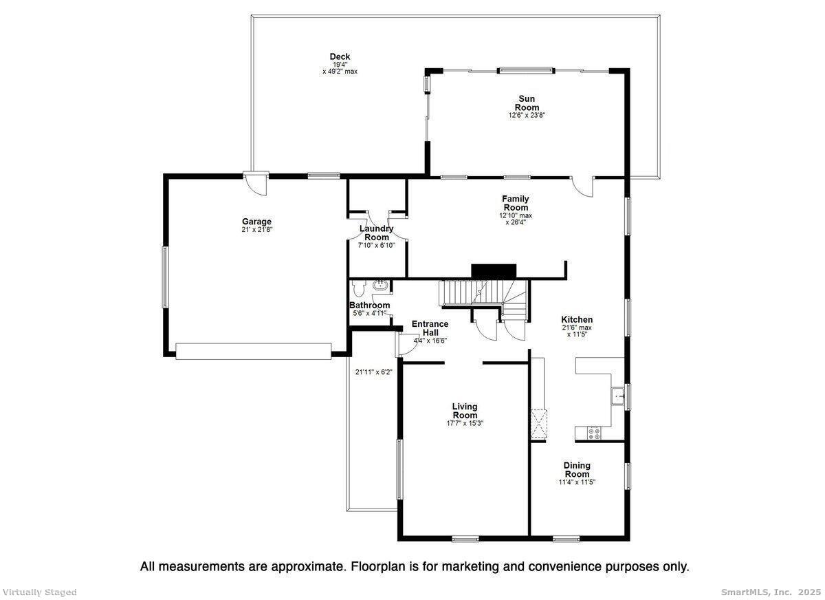 9 Monroe Drive New Milford, CT 06776 - Photo 22 of 24 Main level floor plan