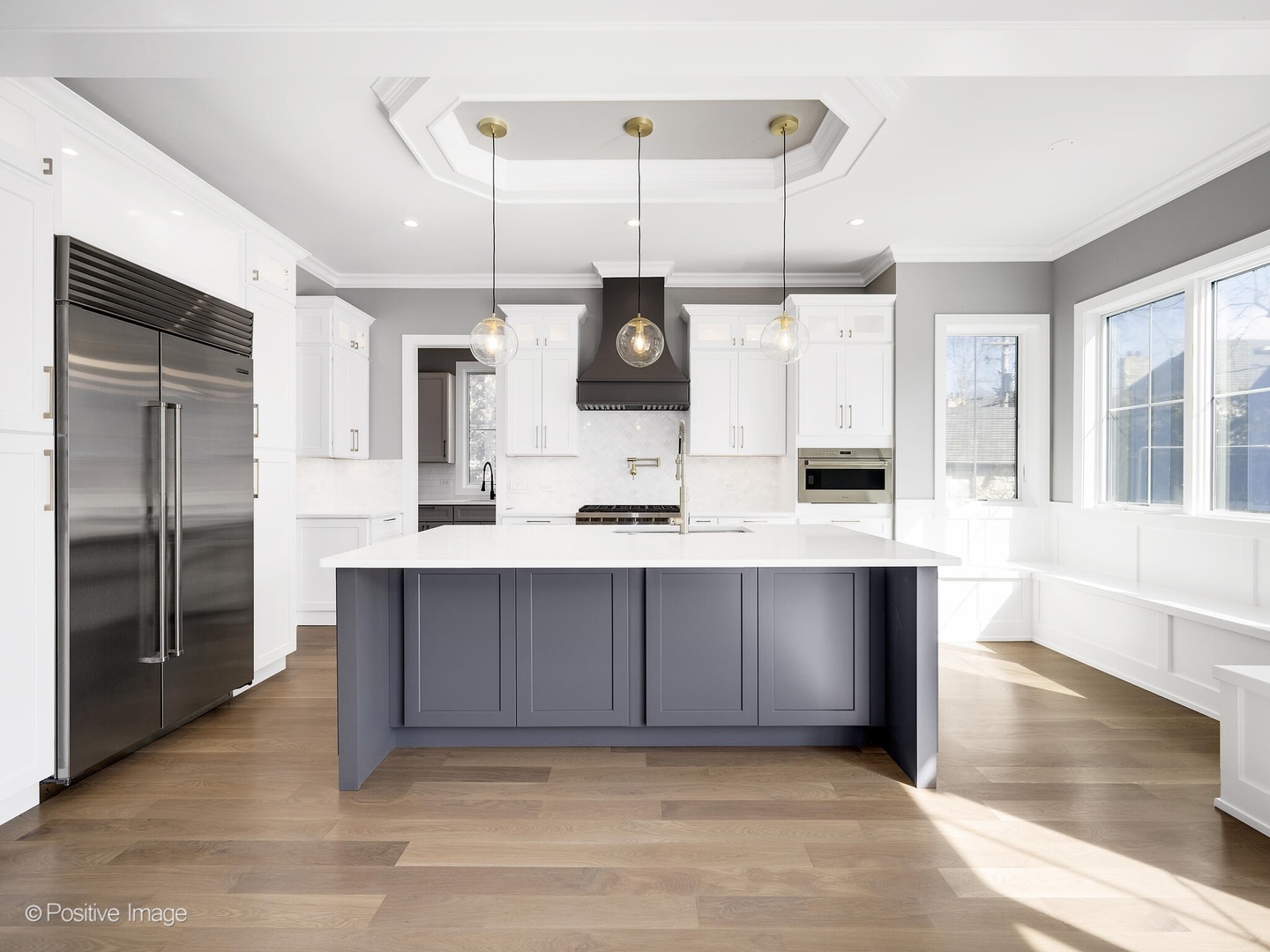 609 North County Line Road Hinsdale, IL 60521 - Photo 3 of 42 a kitchen with a refrigerator and countertop