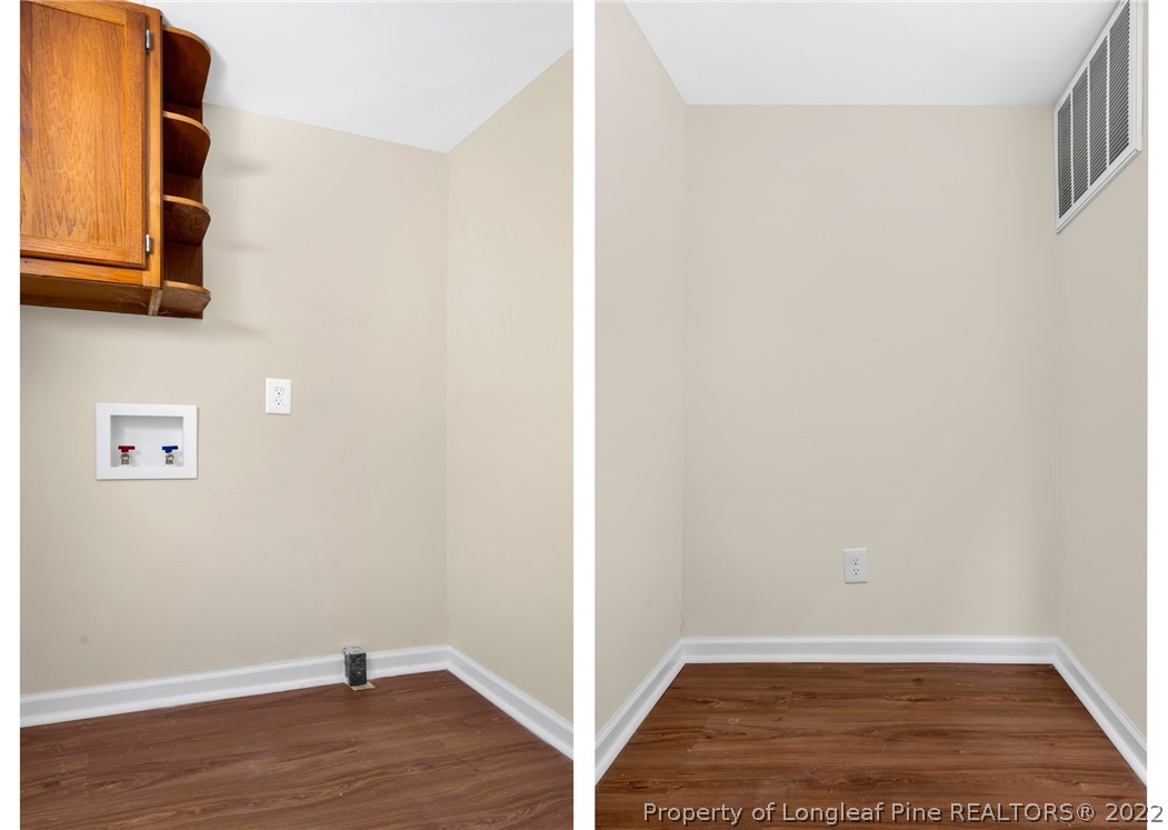 6129 Fisher Road Fayetteville, NC 28306 - Photo 16 of 31 a view of an empty room with wooden floor and a window