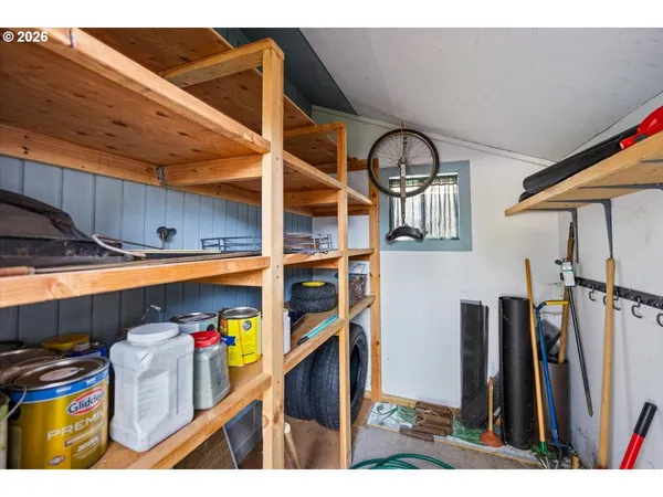 a view of storage and utility room