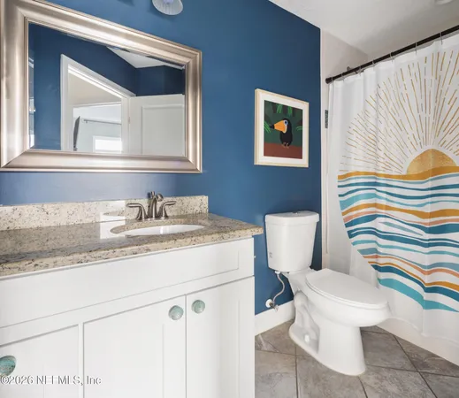 a view of a yard next to a lake