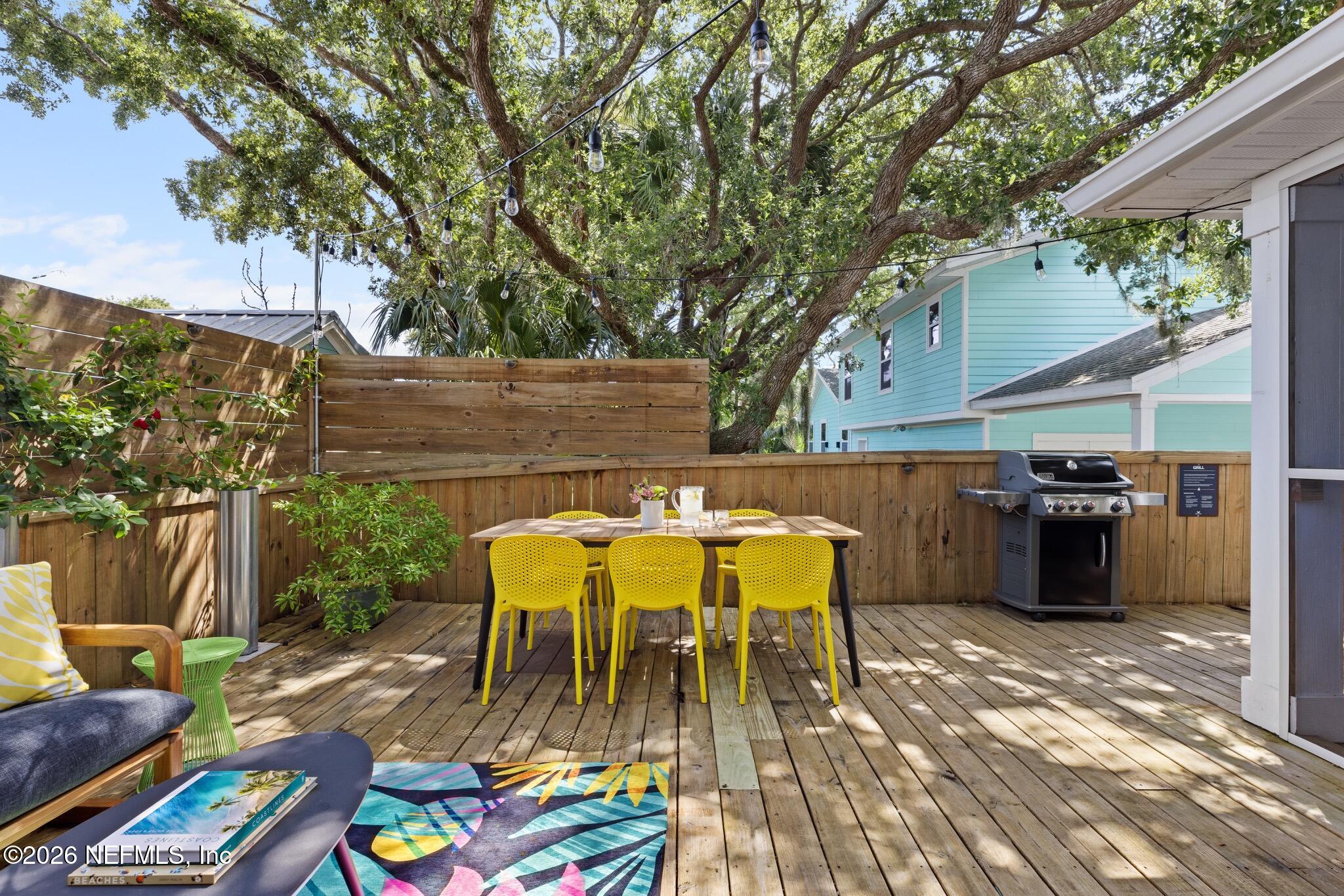 406 3rd St Street St. Augustine, FL 32084 - Photo 25 of 56 a view of a chairs and table in patio