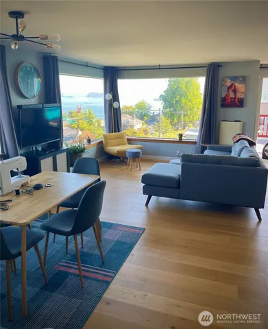 a view of a porch with wooden door