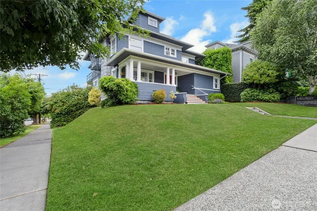 a house view with a garden space