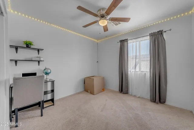 a view of a park with slide