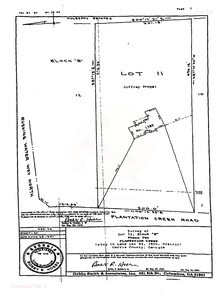 1380 Plantation Creek Road Fortson, GA 31808 - Photo 45 of 45 Plat