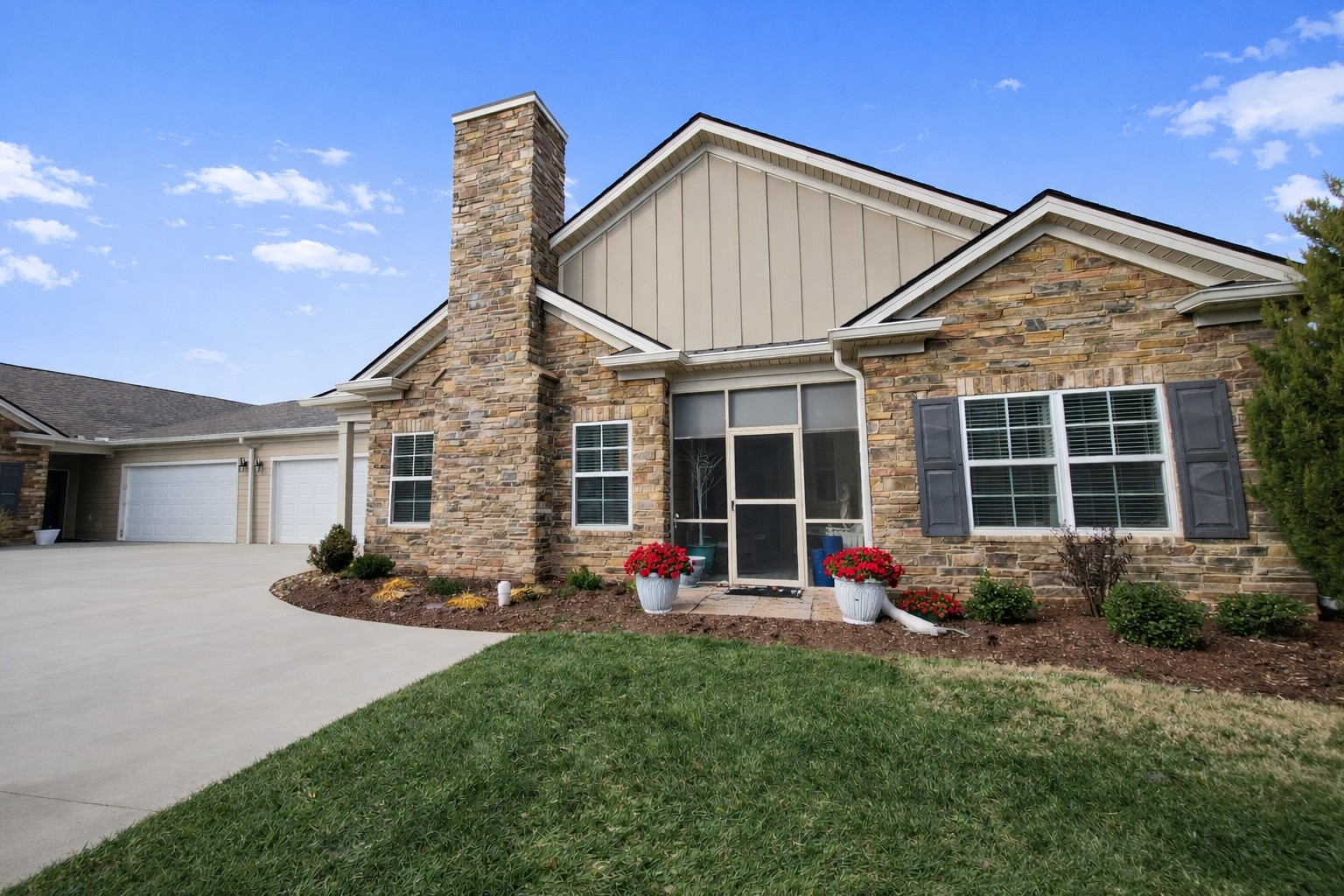 2519 Bridgeway Street Murfreesboro, TN 37128 - Photo 2 of 18 a front view of a house with sitting area and garden