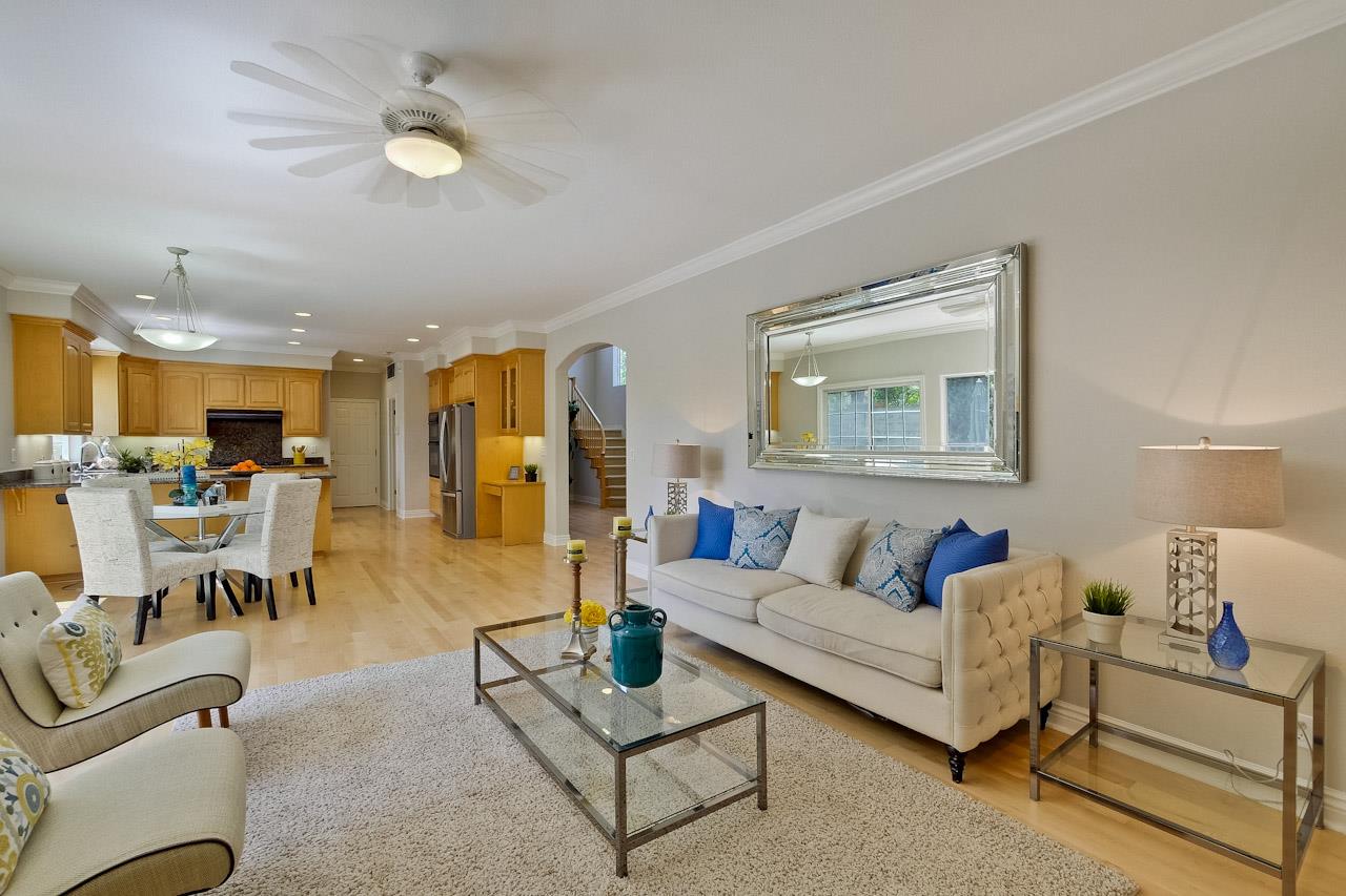 7648 Echo Hill Court Cupertino, CA 95014 - Photo 28 of 50 a living room with furniture kitchen view and a large window