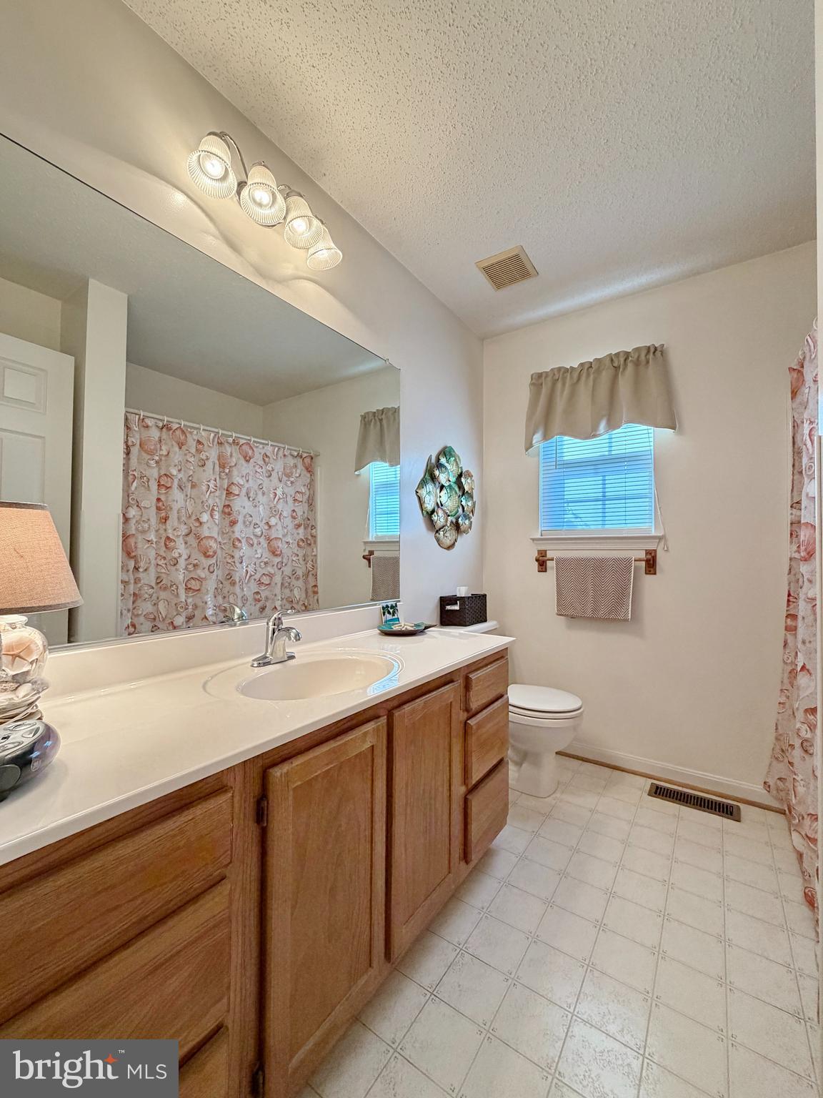 17466 Audrey Road Cobb Island, MD 20625 - Photo 40 of 59 a spacious bathroom with a sink a large mirror and a bathtub