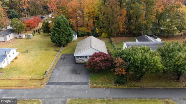 a view of house with garden and trees