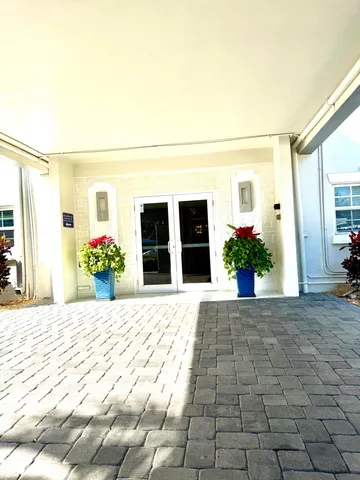 a view of a entryway front of a house