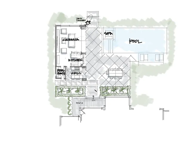 a view of lake with green space