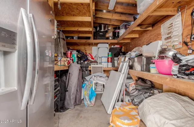 a view of storage and utility room
