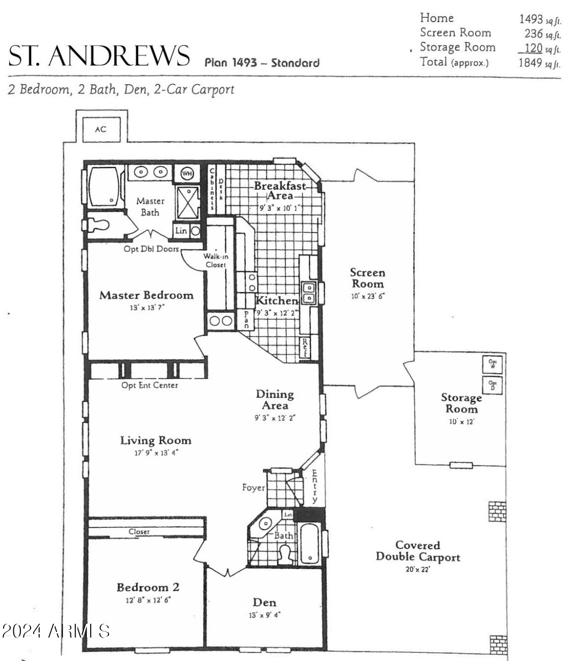 2550 South Ellsworth Road, Unit 21 Mesa, AZ 85209 - Photo 21 of 21 St. Andrews Floorplan