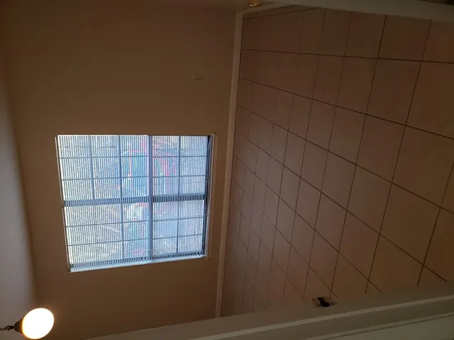 a bathroom with a window