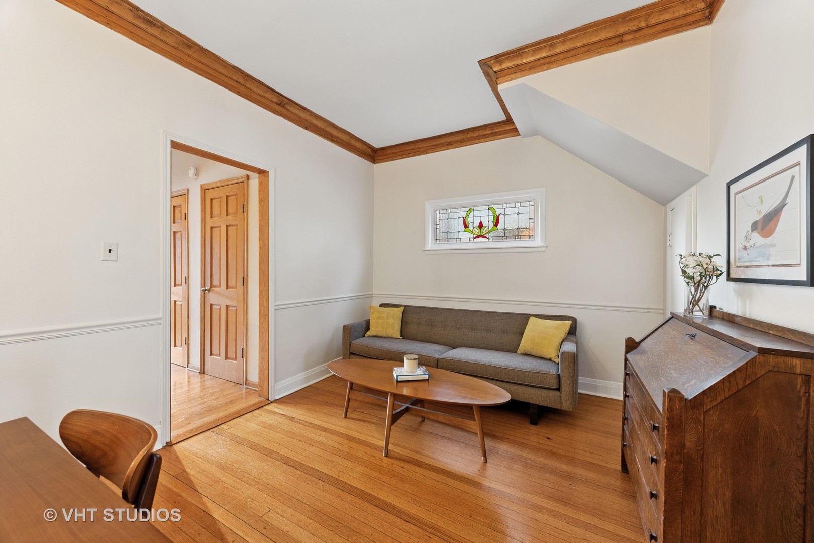 309 Wesley Avenue Oak Park, IL 60302 - Photo 12 of 56 a bedroom with a bed and wooden floor