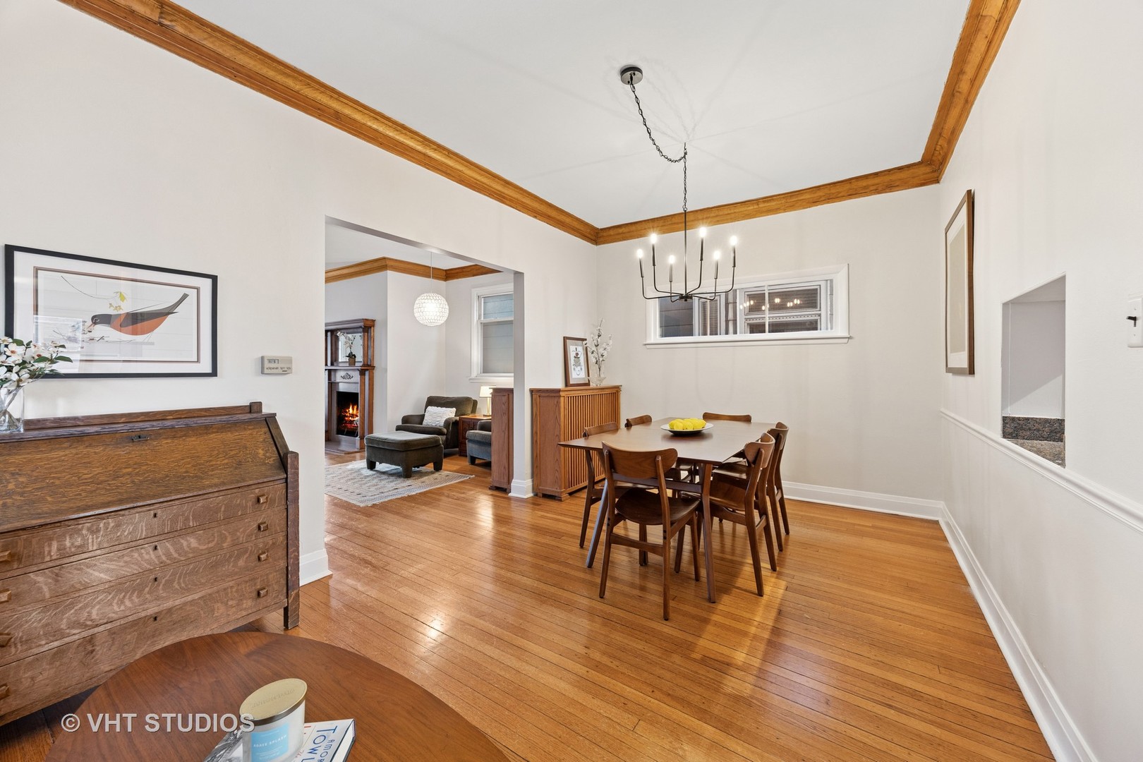 309 Wesley Avenue Oak Park, IL 60302 - Photo 14 of 56 a view of a dining room with furniture and wooden floor